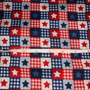 Stars PATRIOTIC Fabric Red White Blue USA Cotton  BY THE YARD 36in By 44…
